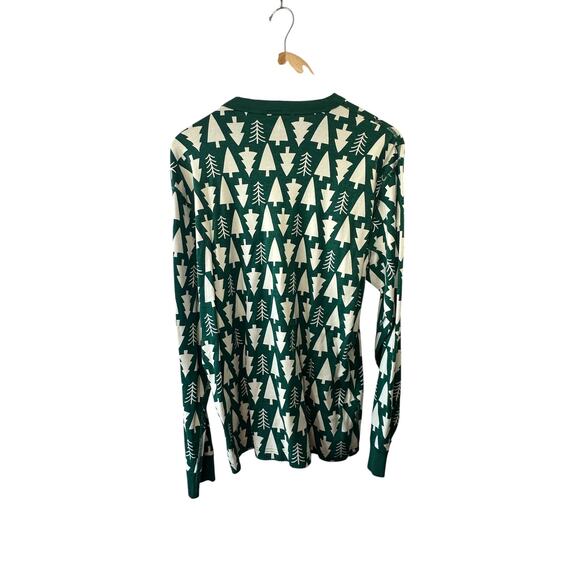 Hanna Andersson Green & White Christmas Tree Print Pajama Shirt  XL New - Picture 5 of 5